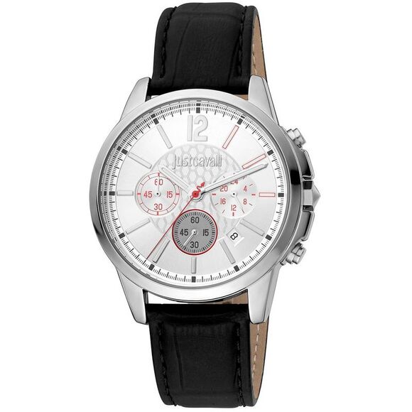 Just Cavalli Black Leather Dress Men´s Watch